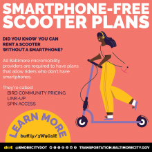 Smartphone-Free Scooter Plants Graphic